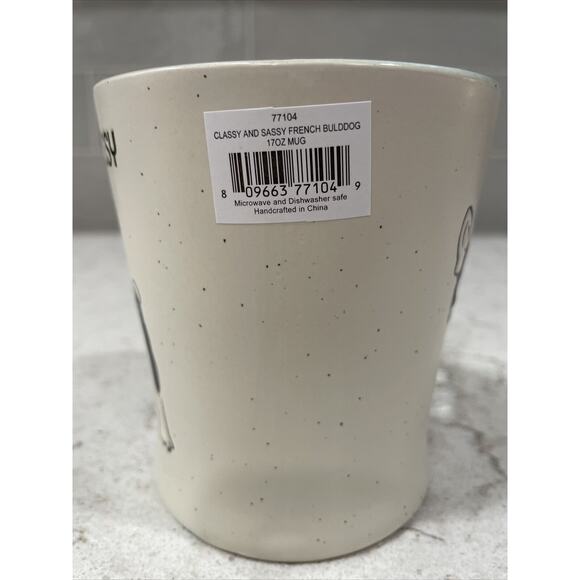 CLASSY & SASSY Frenchie Bulldog Dog Mug by SPECTRUM Designz 2022 Coffee 17oz NEW - Picture 5 of 5